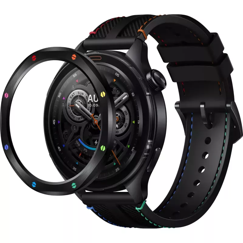 Smartwatch Xiaomi Watch S4 mit 1,43 Zoll AMOLED, 466×466, 486 mAh, Aluminiumgehäuse, Textilarmband, Schwarz Multi