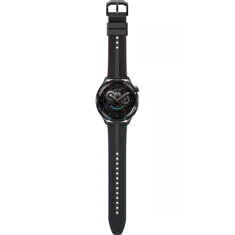 Smartwatch Xiaomi Watch S4 mit 1,43 Zoll AMOLED, 466×466, 486 mAh, Aluminiumgehäuse, Textilarmband, Schwarz Multi