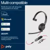 HP Poly Schwarzwire 5210 Monaural USB-C Headset +3.5mm Plug +USB-C/A Adapter