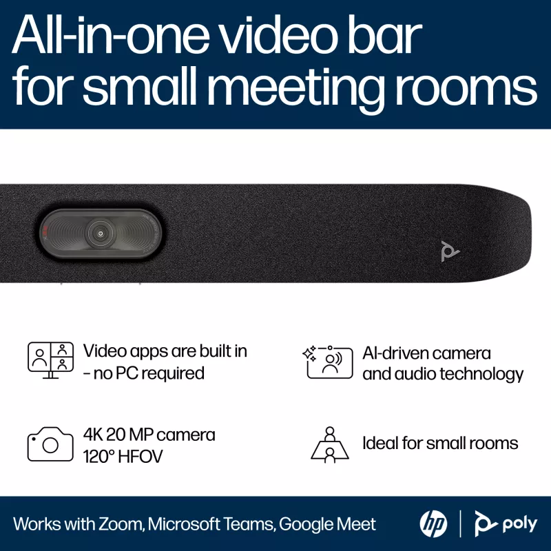 HP Poly Studio X32 All-In-One Video Bar Ohne Netzteil