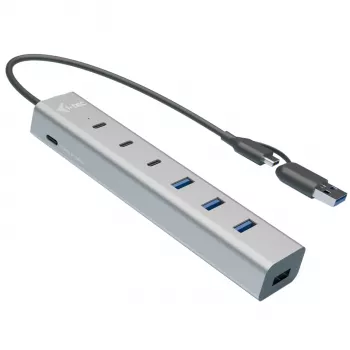 i-tec USB-C/USB-A Lade-Metall-HUB 7 Port (3x USB-C, 4x USB-A)