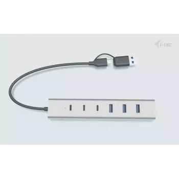 i-tec USB-C/USB-A Lade-Metall-HUB 7 Port (3x USB-C, 4x USB-A)