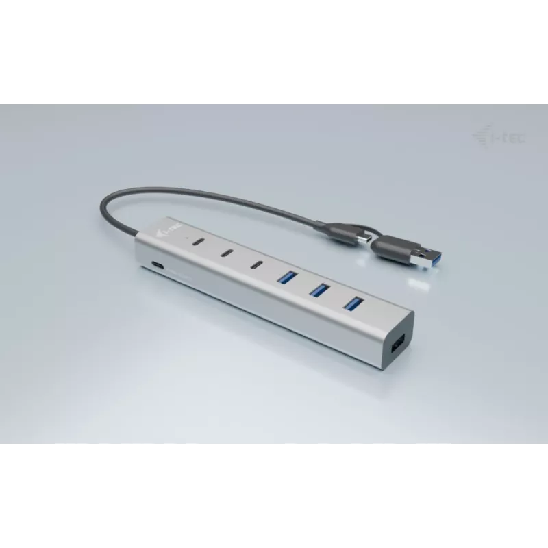 i-tec USB-C/USB-A Lade-Metall-HUB 7 Port (3x USB-C, 4x USB-A)