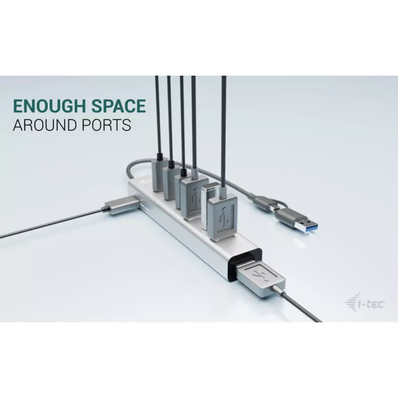 i-tec USB-C/USB-A Lade-Metall-HUB 7 Port (3x USB-C, 4x USB-A)