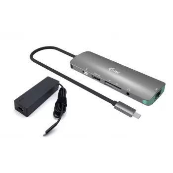i-tec USB-C Metal Nano Dockingstation 4K HDMI LAN mit Power Delivery 100 W + Universal-Ladegerät 100 W
