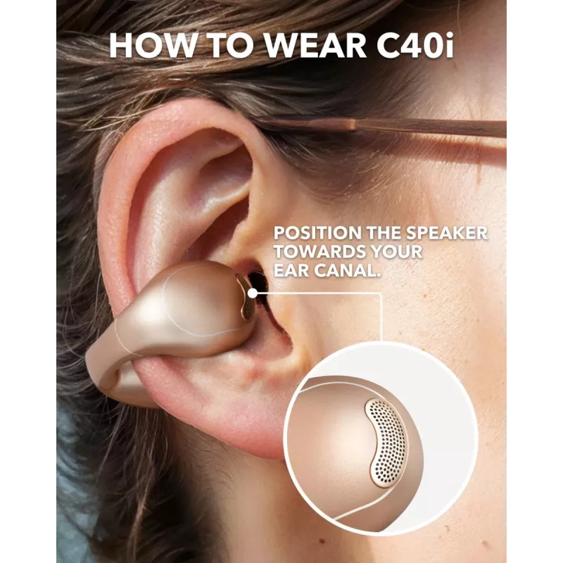 Anker Soundcore C40i kabellose Open-Ear-Kopfhörer, Desert Bronze