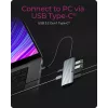 ICY BOX IB-DK4022a-CPD Kabelgebunden USB 3.2 Gen 1 (3.1 Gen 1) Typ-C Aluminium, Silber