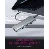 ICY BOX IB-DK4034a-CPD Kabelgebundenes USB 3.2 Gen 1 (3.1 Gen 1) Type-C Aluminium, Silber