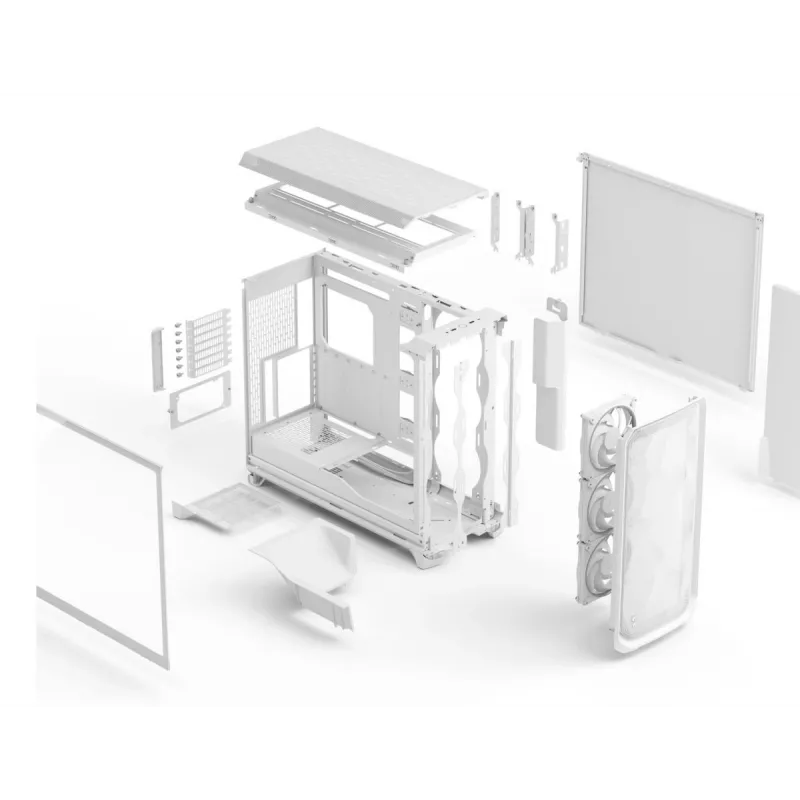 FRACTAL DESIGN Meshify 3 XL Weiß RGB TG Clear Tint