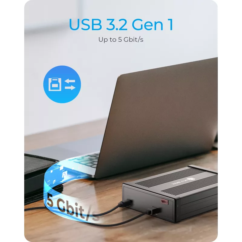 ICY BOX IB-525-U3 ODD-Gehäuse 13,3 cm (5,25 Zoll) SATA III Schwarz