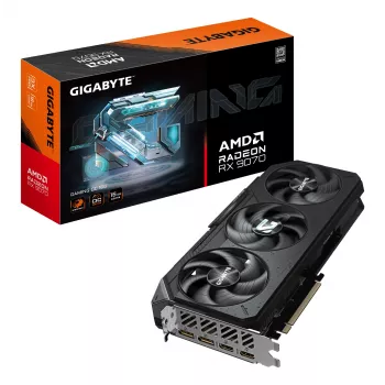 GIGABYTE Grafikkarte Radeon RX 9070 — 16 GB GDDR6, PCIe 5.0, 256-Bit, 2700 MHz Boost, 2×HDMI 2.1b, 2×DP 2.1a, 3 Lüfter