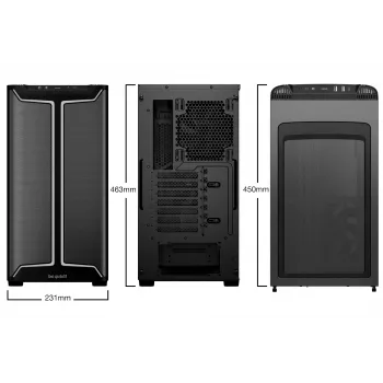 PC-Gehäuse be quiet! Pure Base 501 DX Schwarz Midi Tower