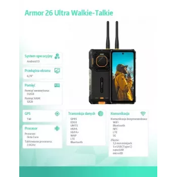 Smartphone UleFone Armor 26 Ultra 6,1 Zoll 12 GB RAM 512 GB Speicher Schwarz