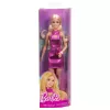 Barbie Fashionistas Puppe Nr. 230 im metallisch rosafarbenen Minikleid mit herzförmigem Ausschnitt, blondes Haar