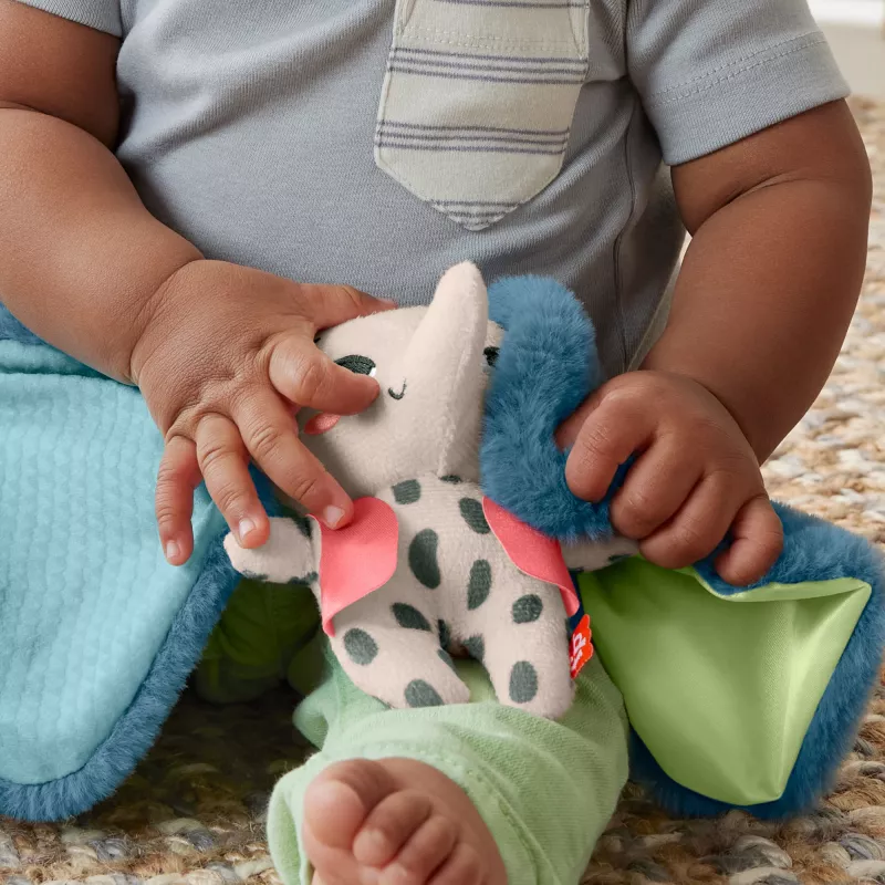 Stofftier MATTEL Fisher-Price Planet Friends Riesige-Ohren-Elefant HKD63, Plüschelefant-Begleiter