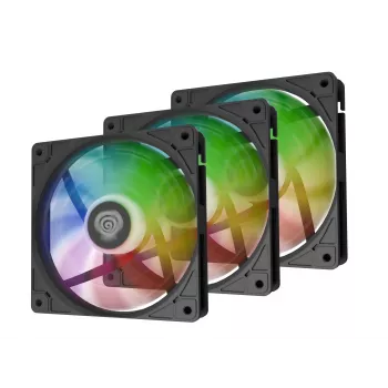 Genesis Oxal 120 ARGB Gehäuselüfter, 3er-Pack, Schwarz, NGF-2265