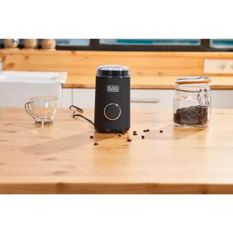 Kaffeemühle Schwarz & Decker BXCG150E — 150 W, 50 g Kapazität, Edelstahlklingen, Tastensteuerung