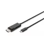 DIGITUS USB Type-C auf DisplayPort bidirektional, max. Auflösung 8K 30 Hz, Länge 2 m, schwarz