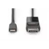DIGITUS USB Type-C auf DisplayPort bidirektional, max. Auflösung 8K 30 Hz, Länge 2 m, schwarz