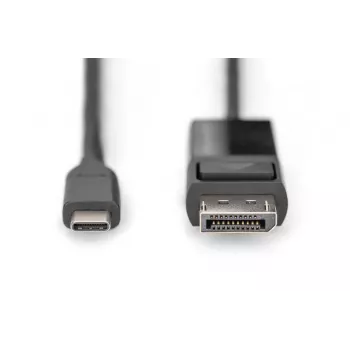 DIGITUS USB Type-C auf DisplayPort bidirektional, max. Auflösung 8K 30 Hz, Länge 2 m, schwarz