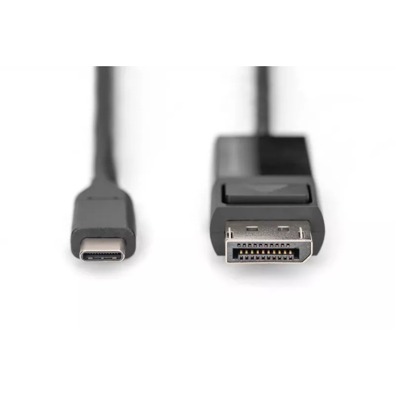 DIGITUS USB Type-C auf DisplayPort bidirektional, max. Auflösung 8K 30 Hz, Länge 2 m, schwarz