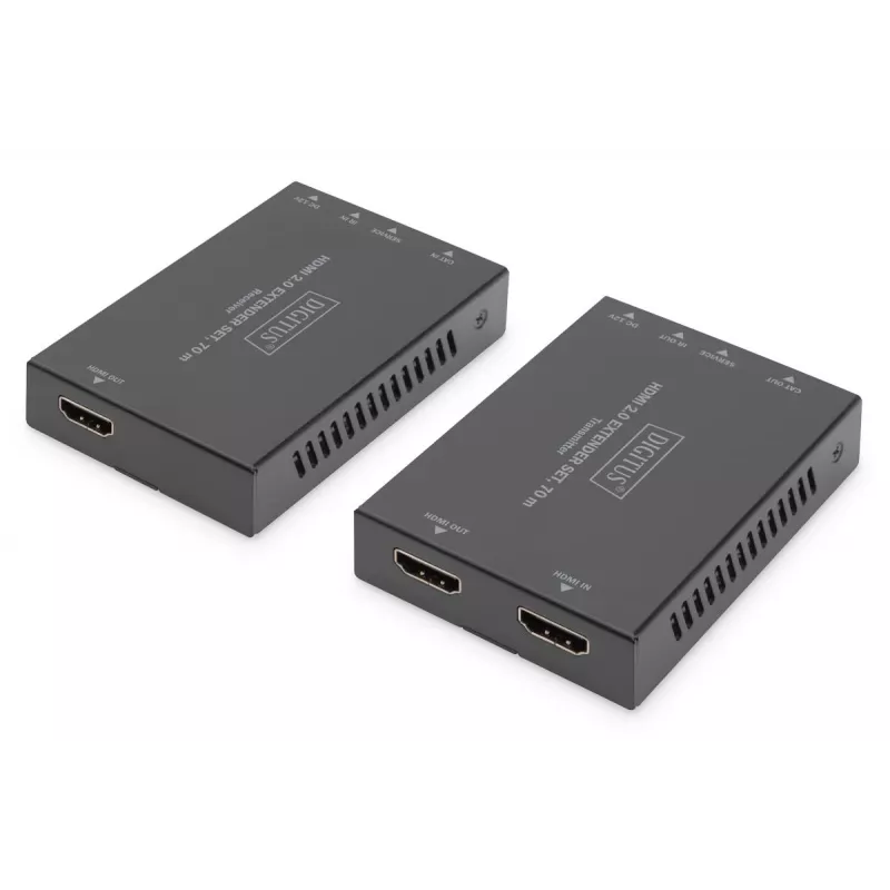 DIGITUS HDMI 2.0 Extender-Set 70m 4K/60Hz 18 Gbps HDCP 2.2 HDR PoC