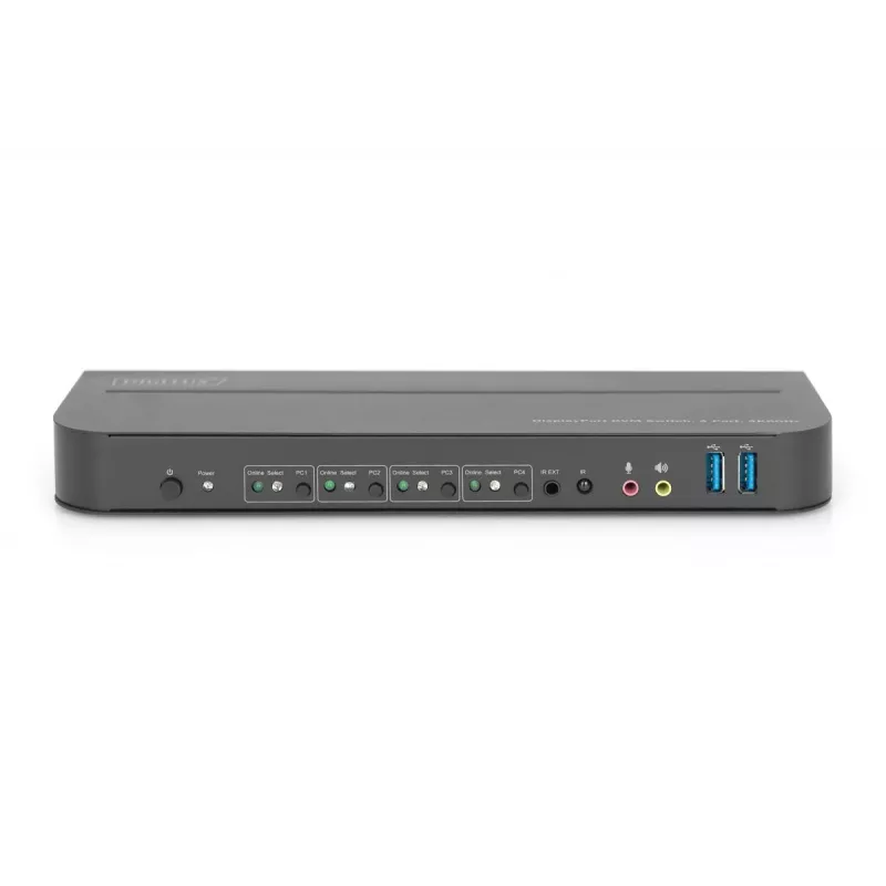 DIGITUS KVM Switch 4x1 DP DP/HDMI Out USB 4Kx2K 60Hz