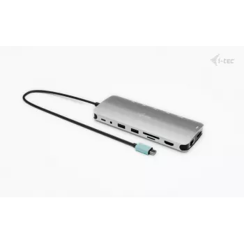i-tec Metal USB-C Nano 3x Display Dock, 2x HDMI 1x USB-C Video + Power Delivery 140 W