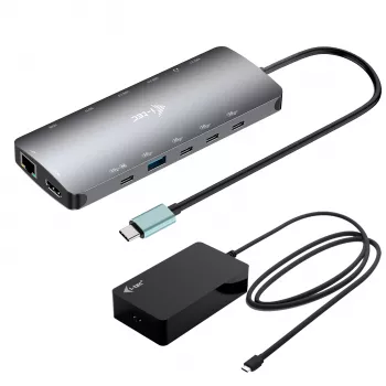 i-tec Metal USB-C Nano 3x Display Dock, 2x HDMI 1x USB-C Video mit Power Delivery 140W + Universal-Ladegerät 140 W