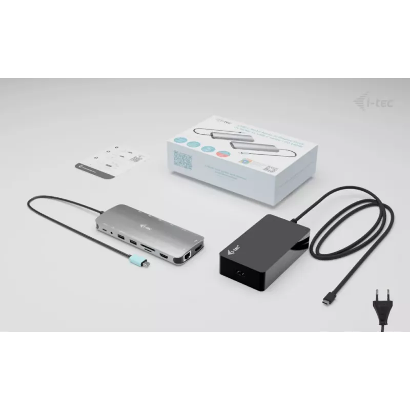 i-tec Metal USB-C Nano 3x Display Dock, 2x HDMI 1x USB-C Video mit Power Delivery 140W + Universal-Ladegerät 140 W