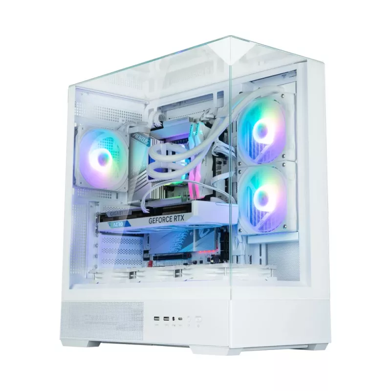 PC-Gehäuse Zalman P40 Prism Weiß Midi Tower