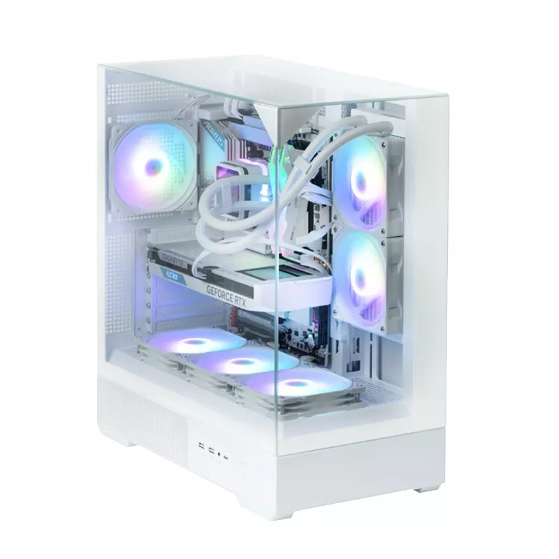 PC-Gehäuse Zalman P40 Prism Weiß Midi Tower