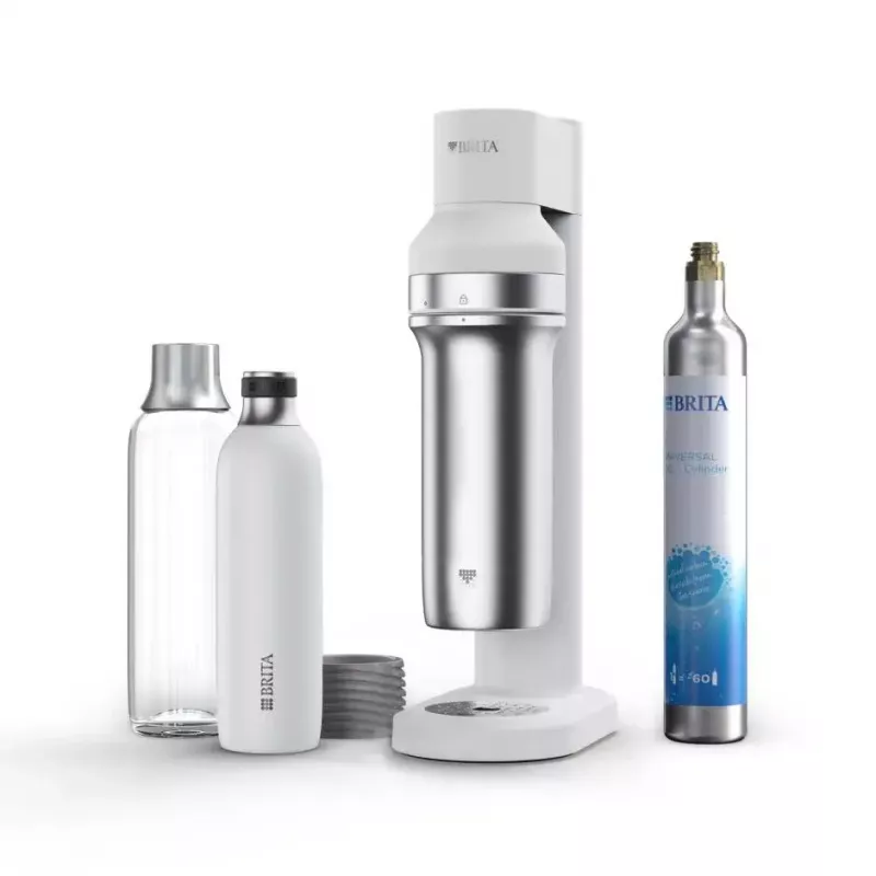 Sodabereiter BRITA Carbonator 1046730 Weiß — kompakter Tischsprudler mit 2 Flaschen (231×126×443 mm)