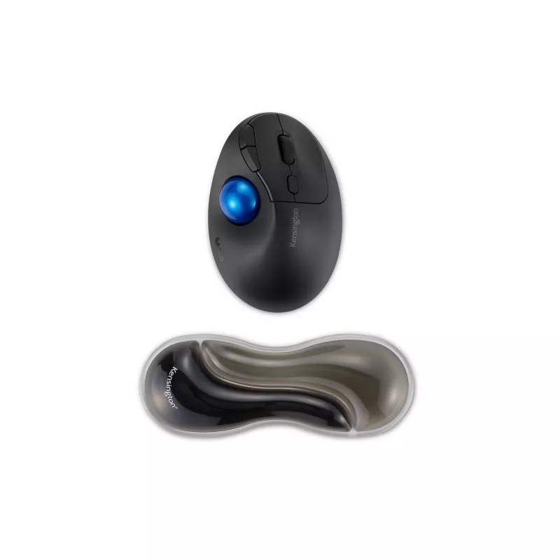 Kensington schlank Duo Gel Maus-/Trackball-Handgelenkauflage – Grau, Grau, Gel, Thermoplastisches Polyurethan (TPU), China, MIL-STD-810H Method 504.3 Kontamination durch Flüssigkeiten, 192 mm, 72 mm
