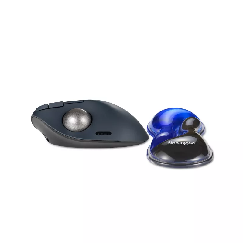 Kensington schlank Duo Gel Maus-/Trackball-Handgelenkauflage – Blau, Blau, Gel, Thermoplastisches Polyurethan (TPU), China, MIL-STD-810H Methode 504.3 Kontamination durch Flüssigkeiten, 192 mm, 72 mm