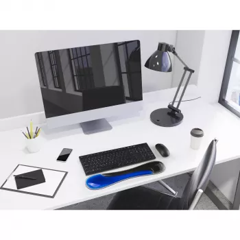 Kensington schlank Duo Gel Tastatur Wrist Rest - Blau, Blau, Gel, Thermoplastisches Polyurethan (TPU), China, MIL-STD-810H Methode 504.3 Kontamination durch Flüssigkeiten, 490 mm, 95 mm