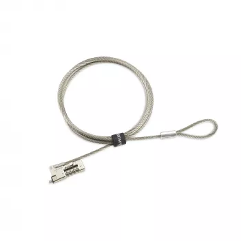 Kensington schlank NanoSaver 2.0 EQ Kombinations-Laptopschloss, 1,8 m, Kensington, Zahlenschloss, Edelstahl, Zinkstahl, Silber