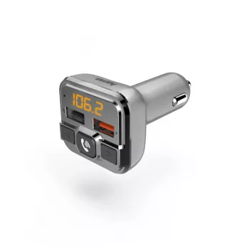 Hama 00014165 FM-Transmitter 87,6 – 107,9 MHz Zigarettenanzünder Silber