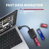 SSD-Gehäuse AXAGON ADM2-AM USB-A 10 Gbit/s für einzelne M.2 NVMe/SATA-Laufwerk, USB 3.2 Gen 2, 10 cm Kabel, schwarz
