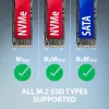 SSD-Gehäuse AXAGON ADM2-AM USB-A 10 Gbit/s für einzelne M.2 NVMe/SATA-Laufwerk, USB 3.2 Gen 2, 10 cm Kabel, schwarz
