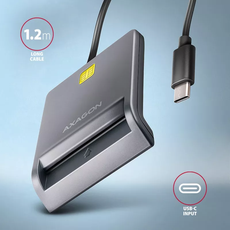 Card Reader Axagon CRE-SM3TC USB 2.0 Type-C Grau SmartMedia