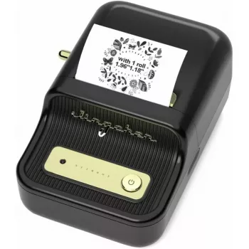 Etikettendrucker NIIMBOT B21S Schwarz — kompakter Bluetooth-Rollendrucker, 50 mm Druckbreite, 60 mm/s, Li-Ion 1200 mAh