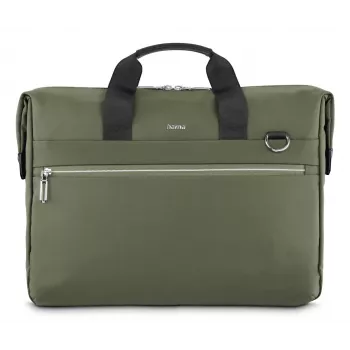 Laptoptasche HAMA ultimate 227063 — grün, geeignet für Laptops bis zu 15,6 Zoll, gepolstertes Fach, Vordertasche, Schultergurt