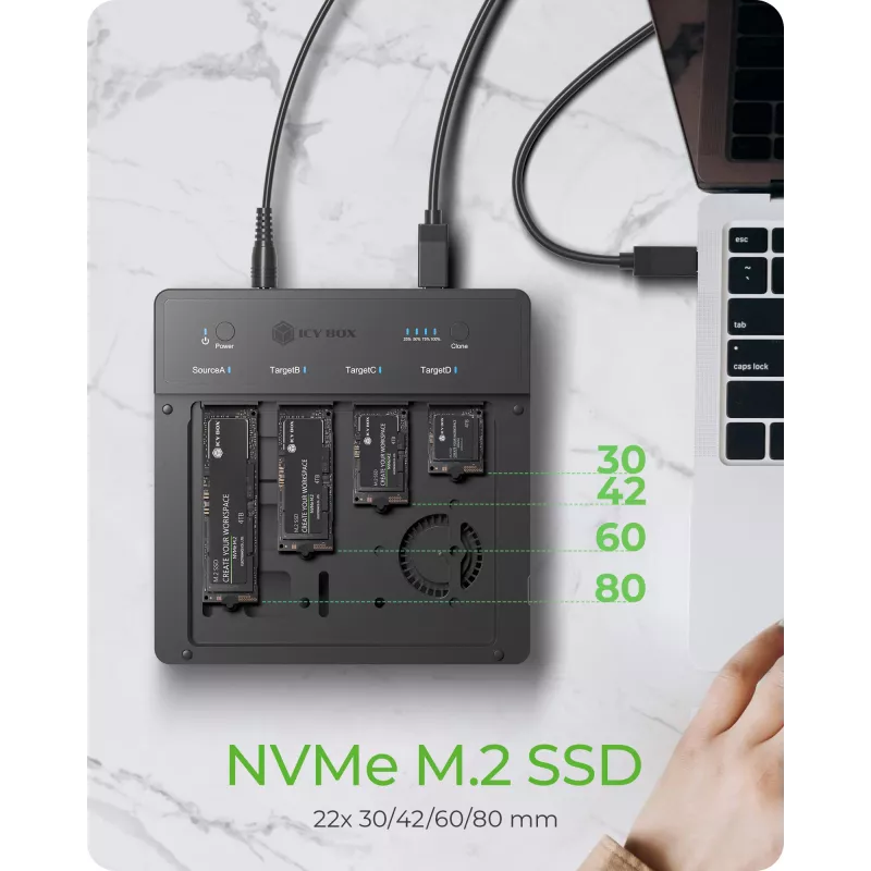 ICY BOX IB-4013MCL-C4 Schwarz