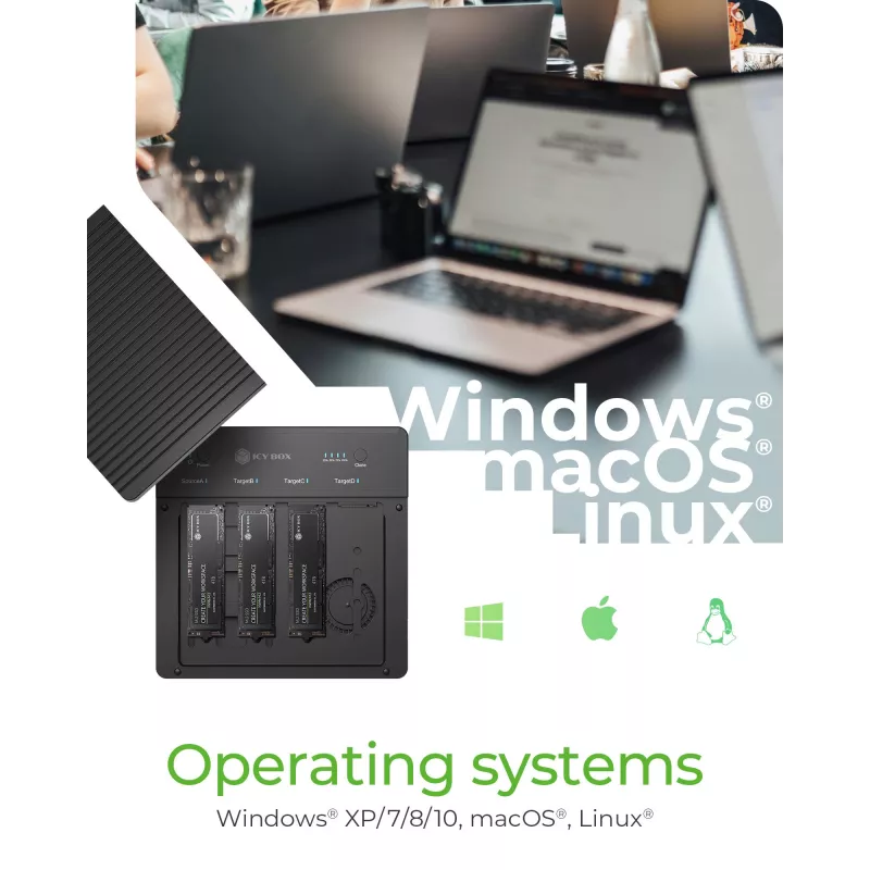 ICY BOX IB-4013MCL-C4 Schwarz