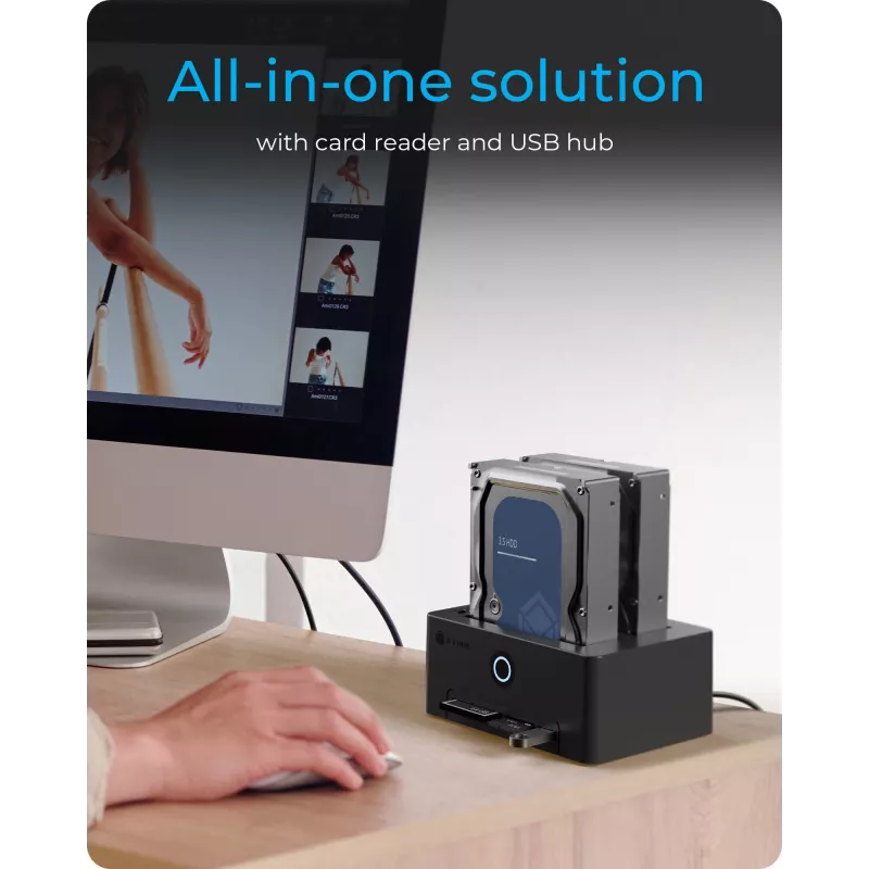 ICY BOX IB-1233CL-CR USB 3.2 Gen 1 (3.1 Gen 1) Type-A Schwarz