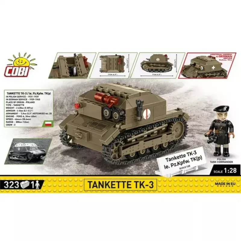 Cobi Blocks Tankette TK-3 Konstruktionsset – 323 Teile