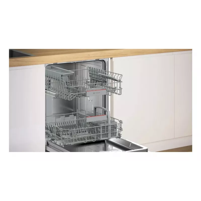 Einbau-Geschirrspüler Bosch SMV4ETX08E — 13 Maßgedecke, 44 dB, volle Größe 60 cm, Energieeffizienzklasse B