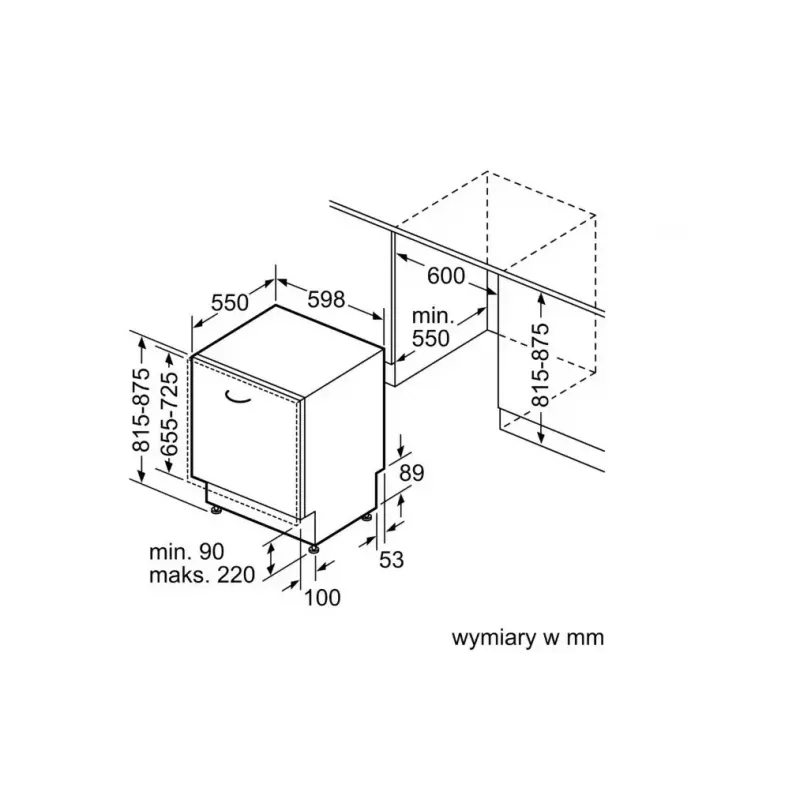 Einbau-Geschirrspüler Bosch SMD6ECX12E, 12 Maßgedecke, 44 dB