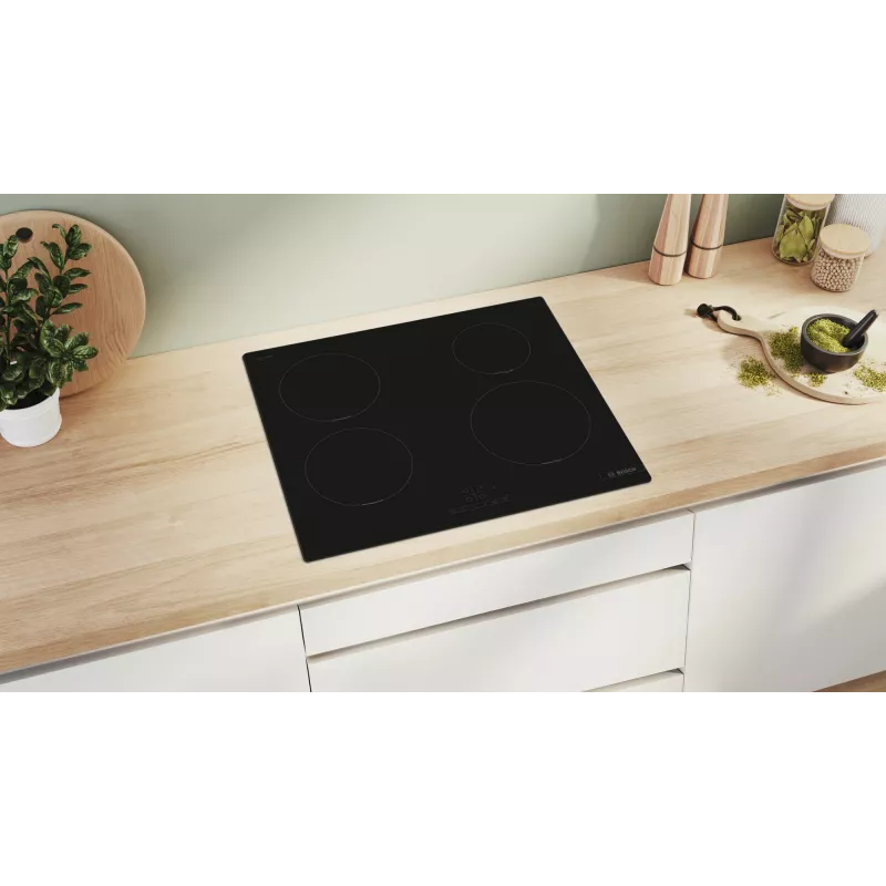 Bosch Serie 4 PUE611BB5E Kochfeld Schwarz Einbau 60 cm Zonen-Induktionskochfeld 4 Zone(n)